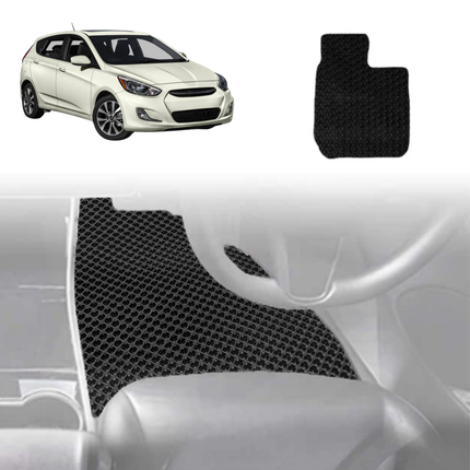 6D Diamond Car Floor Mats for Hyundai Accent 2011 - 2018 (R8) - Custom-Fit Carpet Liner