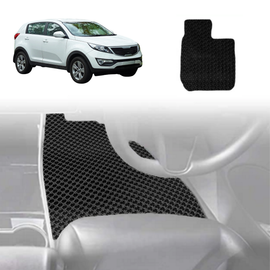 6D Diamond Car Floor Mats for Kia Sportage 2010 - 2015 - Custom-Fit Carpet Liner