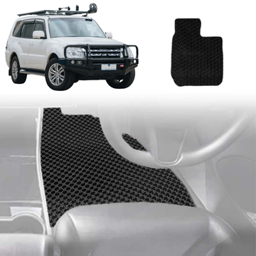 6D Diamond Car Floor Mats for Mitsubishi Pajero 2006 - 2021 (NS/NT/NW/NX) - Custom-Fit Carpet Liner
