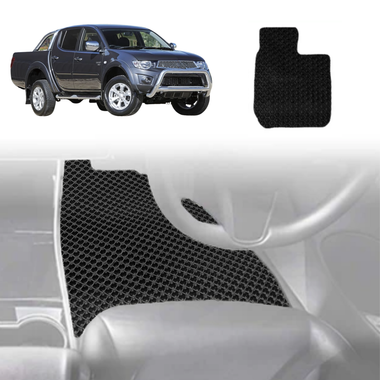 6D Diamond Car Floor Mats for Mitsubishi Triton Double Cab 2006 - 2015 (ML MN) - Custom-Fit Carpet Liner