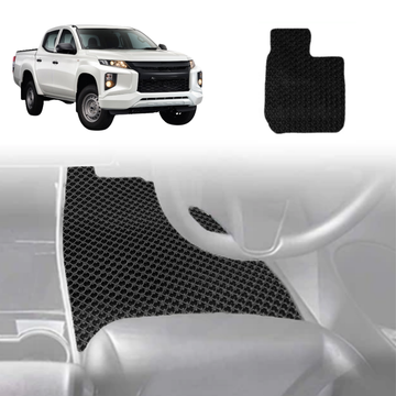 6D Diamond Car Floor Mats for Mitsubishi Triton Double Cab 2015 - 2023 (MQ MR) - Custom-Fit Carpet Liner