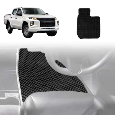 6D Diamond Car Floor Mats for Mitsubishi Triton Double Cab 2015 - 2023 (MQ MR) - Custom-Fit Carpet Liner