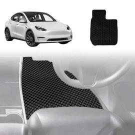 6D Diamond Car Floor Mats for Tesla Model Y 2022 - Current - Custom-Fit Carpet Liner