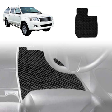 6D Diamond Car Floor Mats for Toyota Hilux Double Cab 2005 - 2015 - Custom-Fit Carpet Liner