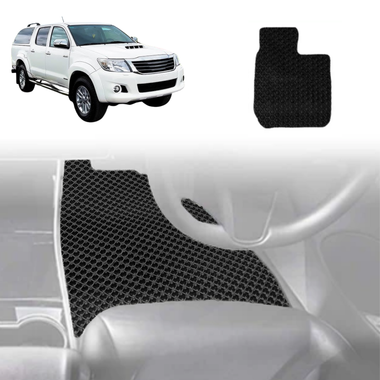 6D Diamond Car Floor Mats for Toyota Hilux Double Cab 2005 - 2015 - Custom-Fit Carpet Liner