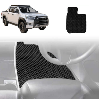 6D Diamond Car Floor Mats for Toyota Hilux Double Cab 2015 - Current - Custom-Fit Carpet Liner