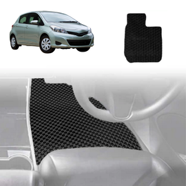 6D Diamond Car Floor Mats for Toyota Yaris 2011 - 2020 XP90, XP130 - Custom-Fit Carpet Liner