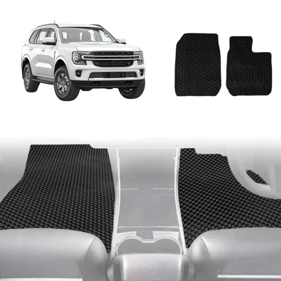 6D Diamond Car Floor Mats for Ford Everest 2022 - Current UA - Custom-Fit Carpet Liner