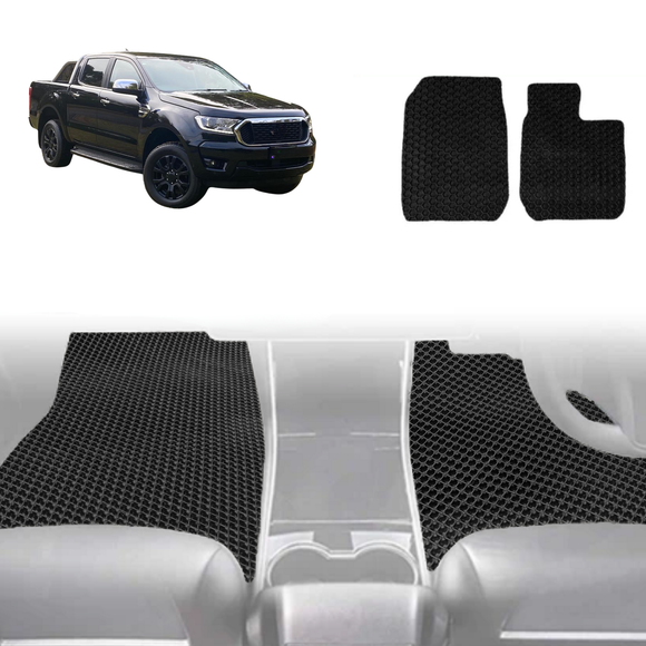6D Diamond Car Floor Mats for Ford Ranger 2022 - Current PX Mk3 - Custom-Fit Carpet Liner