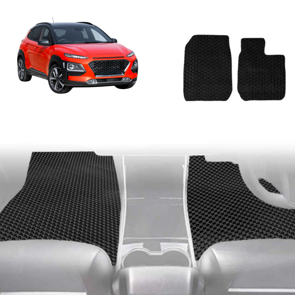 6D Diamond Car Floor Mats for Hyundai Kona 2017 - 2023 (OS) - Custom-Fit Carpet Liner