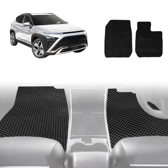 6D Diamond Car Floor Mats for Hyundai Kona 2023 - Current (SX2 Hybrid) - Custom-Fit Carpet Liner