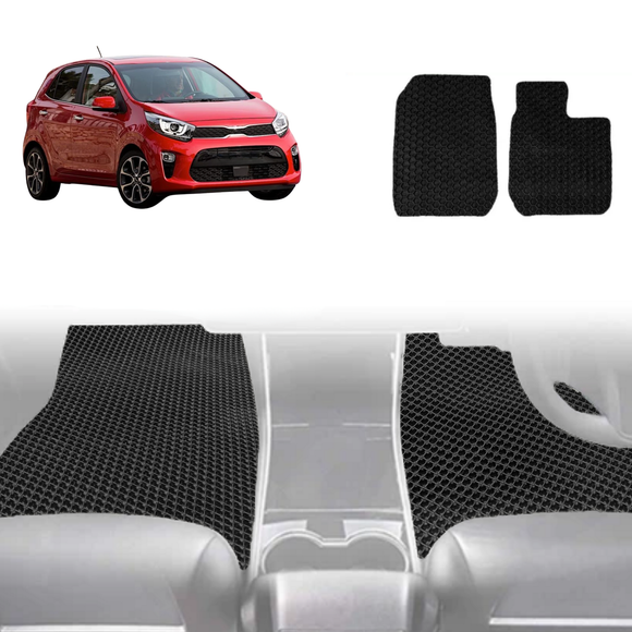 6D Diamond Car Floor Mats for Kia Picanto 2017 - Current (JA) - Custom-Fit Carpet Liner