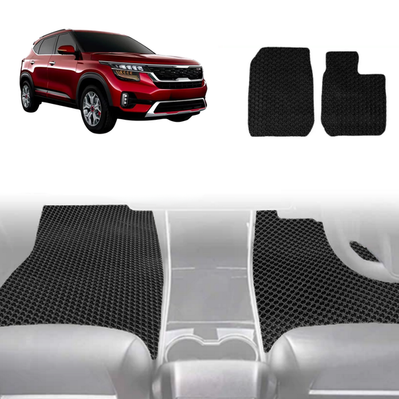6D Diamond Car Floor Mats for Kia Seltos 2019 - Current (KX3 SP2c) - Custom-Fit Carpet Liner