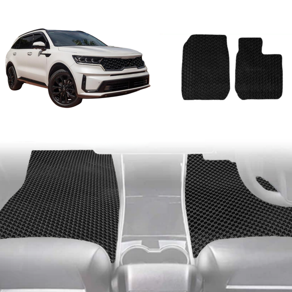 6D Diamond Car Floor Mats for Kia Sorento 2021 - Current (MQ4) - Custom-Fit Carpet Liner