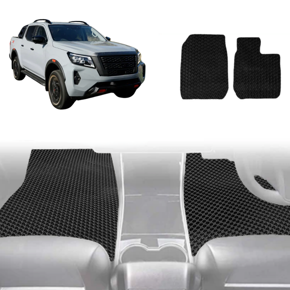 6D Diamond Car Floor Mats for Nissan Navara Dual Cab 2022 - Current Pro-4X - Custom-Fit Carpet Liner