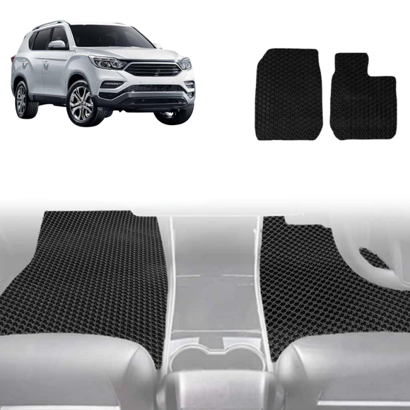 6D Diamond Car Floor Mats for SsangYong Rexton 2017 - Current Y290, Y400, Y450 - Custom-Fit Carpet Liner