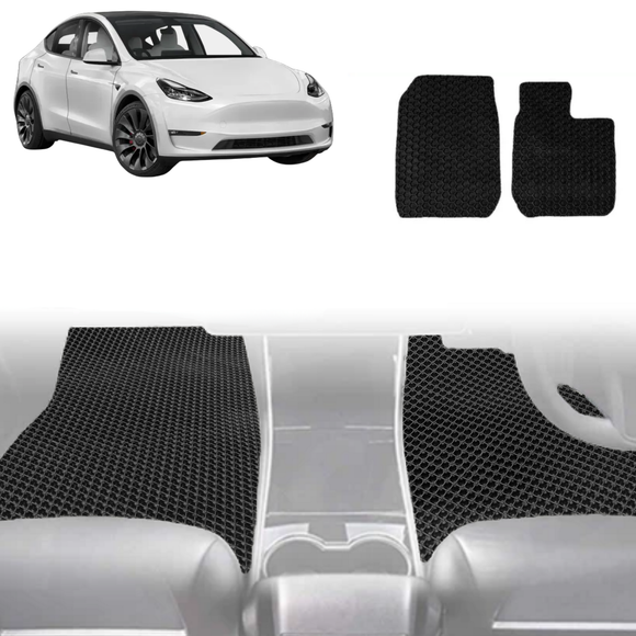 6D Diamond Car Floor Mats for Tesla Model Y 2022 - Current - Custom-Fit Carpet Liner