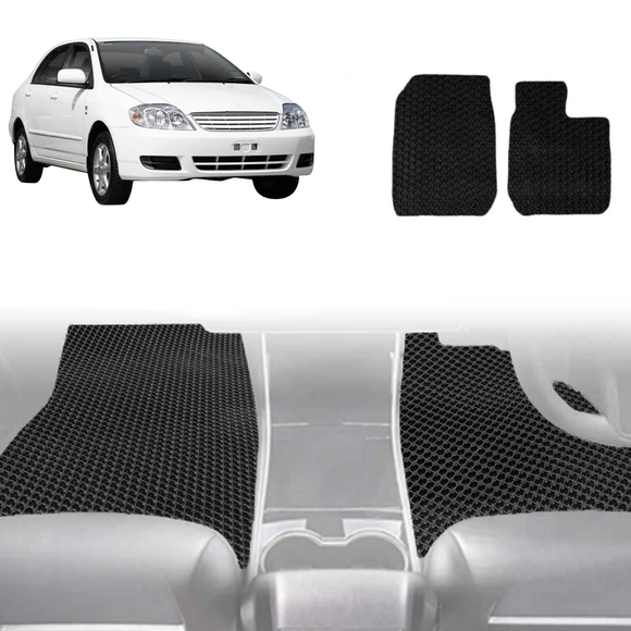 6D Diamond Car Floor Mats for Toyota Corolla 2002 - 2007 Hatch/Sedan (E120/130) - Custom-Fit Carpet Liner