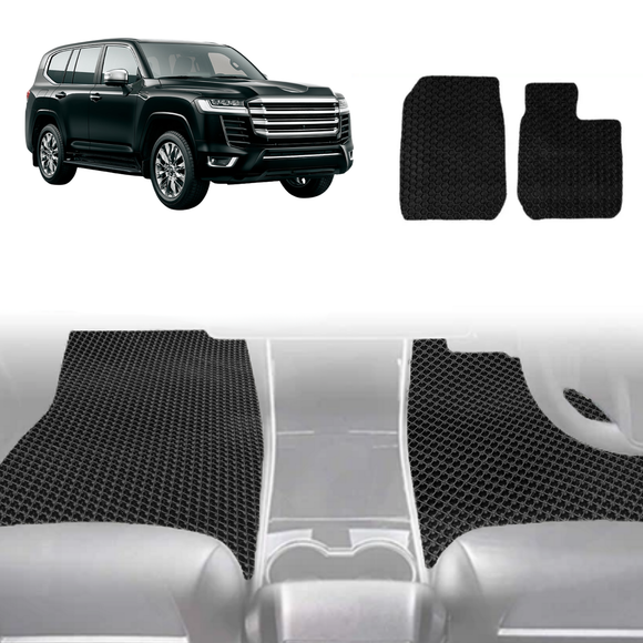 6D Diamond Car Floor Mats for Toyota LandCruiser 300 2021 - Current - Custom-Fit Carpet Liner