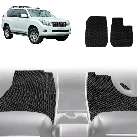 6D Diamond Car Floor Mats for Toyota Prado 2009 - 2013 (J150) - Custom-Fit Carpet Liner