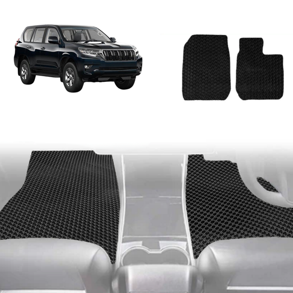 6D Diamond Car Floor Mats for Toyota Prado 2013 - 2024 (J150) - Custom-Fit Carpet Liner