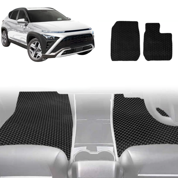 6D Diamond Car Floor Mats for Hyundai Kona 2023 - Current (SX2 Petrol) - Custom-Fit Carpet Liner