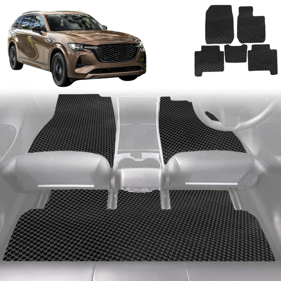 6D Diamond Car Floor Mats for Mazda CX-80 2025 - Current - Custom-Fit Carpet Liner