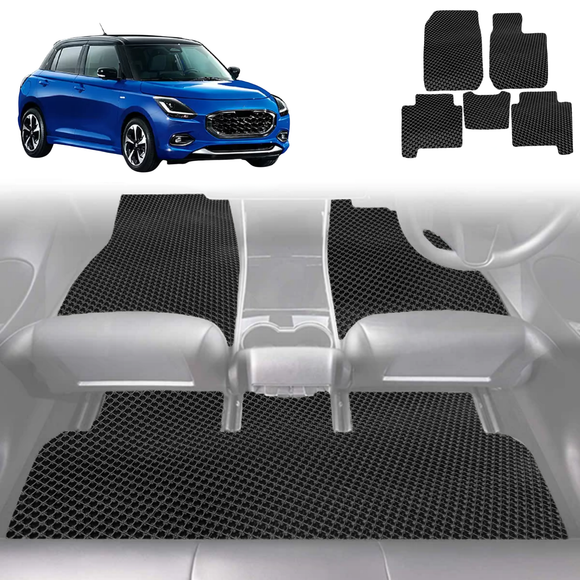 6D Diamond Car Floor Mats for Suzuki Swift 2024 - Current (Hybrid) - Custom-Fit Carpet Liner