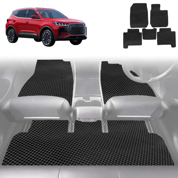 6D Diamond Car Floor Mats for Chery Tiggo 4 Pro 2024 - Current - Custom-Fit Carpet Liner