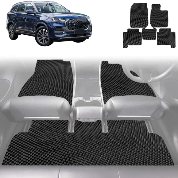6D Diamond Car Floor Mats for Chery Tiggo 8 Pro Max 2024 - Current (T31) Elite, Urban, Ultimate - Custom-Fit Carpet Liner