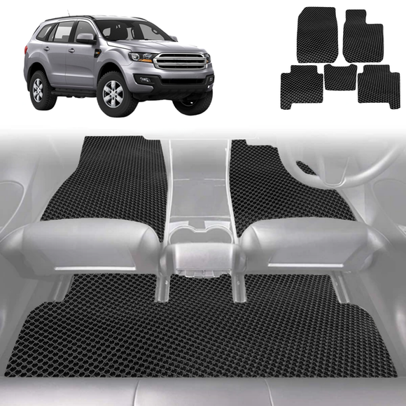 6D Diamond Car Floor Mats for Ford Everest 2015 - 2021 UA - Custom-Fit Carpet Liner