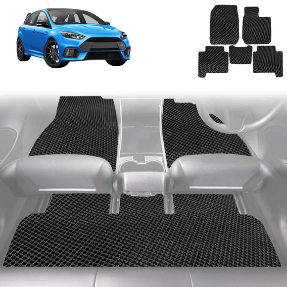 6D Diamond Car Floor Mats for Ford Focus 2011 - 2018 LS, LW,LW MKII, LZ - Custom-Fit Carpet Liner