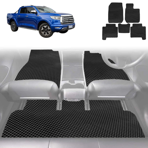 6D Diamond Car Floor Mats for GWM Haval Great Wall Cannon Ute 2019 - Current NPW - Custom-Fit Carpet Liner