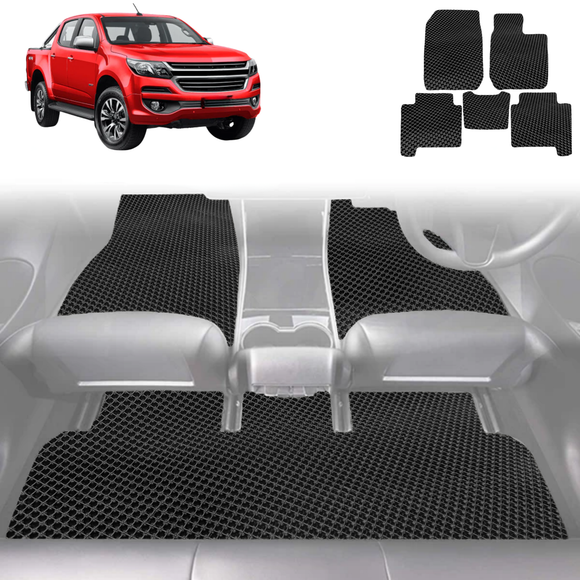 6D Diamond Car Floor Mats for Holden Colorado Ute Dual Cab 2012 - 2020 VE, VF - Custom-Fit Carpet Liner