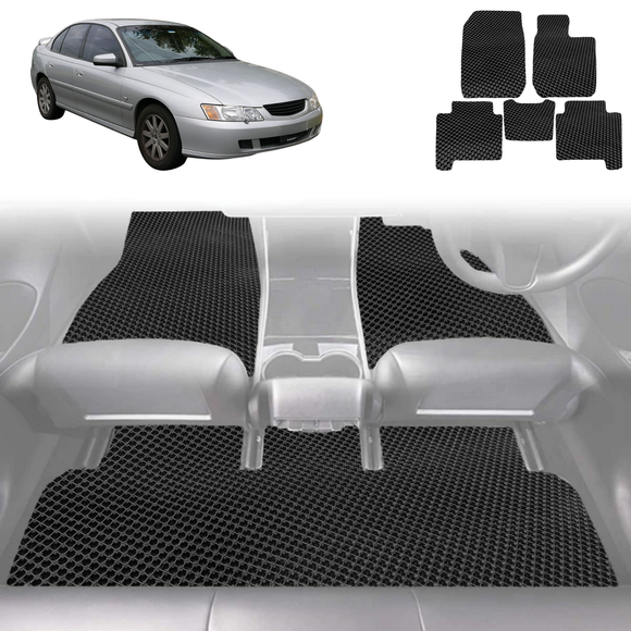 6D Diamond Car Floor Mats for Holden Commodore 1997 - 2006 (VT VX VY VZ) - Custom-Fit Carpet Liner