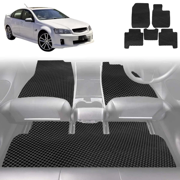6D Diamond Car Floor Mats for Holden Commodore 2007 - 2013 (VE) - Custom-Fit Carpet Liner