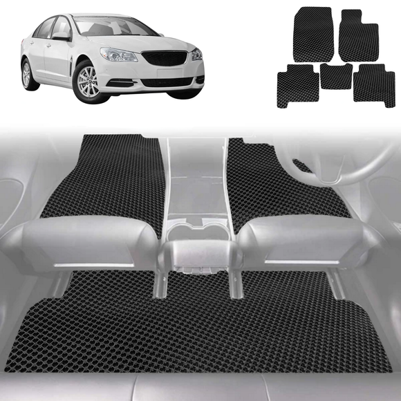 6D Diamond Car Floor Mats for Holden Commodore 2013 - 2017 (VF) - Custom-Fit Carpet Liner
