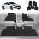 6D Diamond Car Floor Mats for Honda Civic 2016 - 2021 (10th Gen) - Custom-Fit Carpet Liner-5