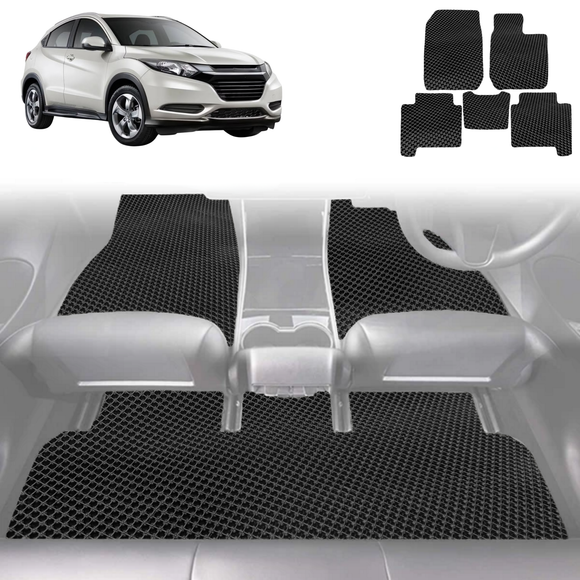 6D Diamond Car Floor Mats for Honda HR-V 2015 - 2021 (RU) - Custom-Fit Carpet Liner