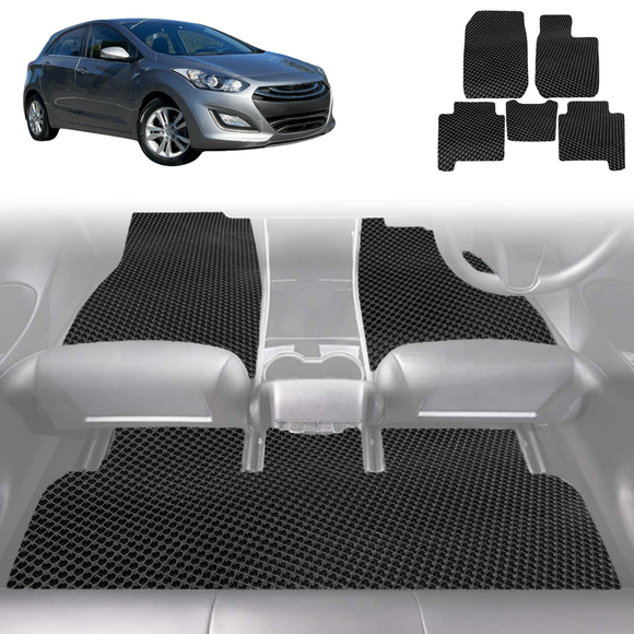 6D Diamond Car Floor Mats for Hyundai i30 2012 - 2016 (GD) - Custom-Fit Carpet Liner