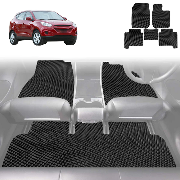 6D Diamond Car Floor Mats for Hyundai iX35 2010 - 2015 (LM) - Custom-Fit Carpet Liner