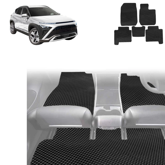 6D Diamond Car Floor Mats for Hyundai Kona 2023 - Current (SX2 Hybrid) - Custom-Fit Carpet Liner