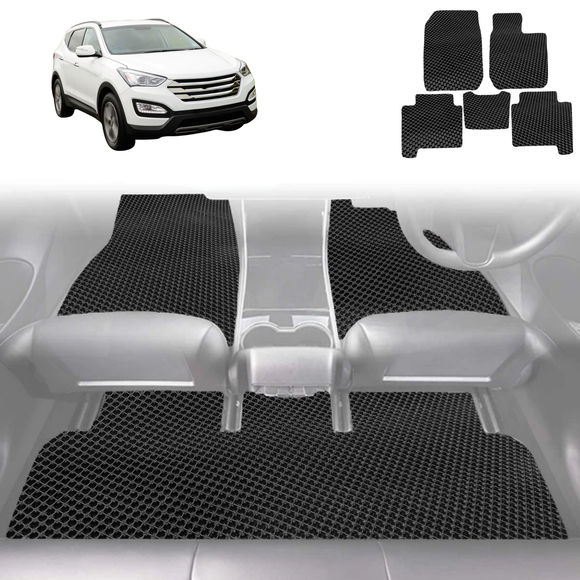 6D Diamond Car Floor Mats for Hyundai Santa Fe 2012 - 2018 (DM) - Custom-Fit Carpet Liner