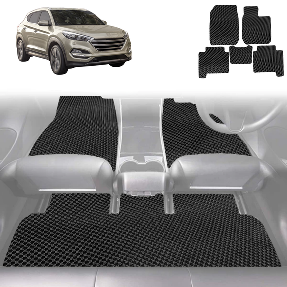 6D Diamond Car Floor Mats for Hyundai Tucson 2015 - 2020 (TL) - Custom-Fit Carpet Liner