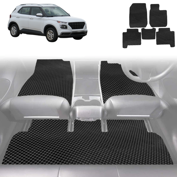 6D Diamond Car Floor Mats for Hyundai Venue 2019 - Current QX - Custom-Fit Carpet Liner