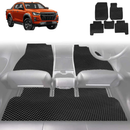 6D Diamond Car Floor Mats for Isuzu D-Max Crew Cab 2020 - Current RG - Custom-Fit Carpet Liner-19