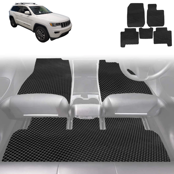 6D Diamond Car Floor Mats for Jeep Grand Cherokee 2011 - 2021 (WK) - Custom-Fit Carpet Liner