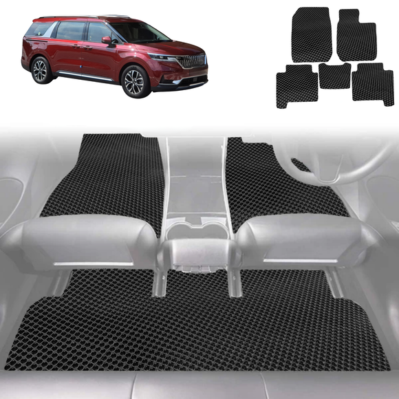 6D Diamond Car Floor Mats for Kia Carnival 2021 - Current (KA4) - Custom-Fit Carpet Liner