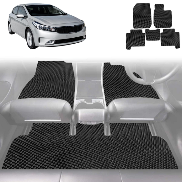 6D Diamond Car Floor Mats for Kia Cerato 2013 - 2018 (YD) - Custom-Fit Carpet Liner