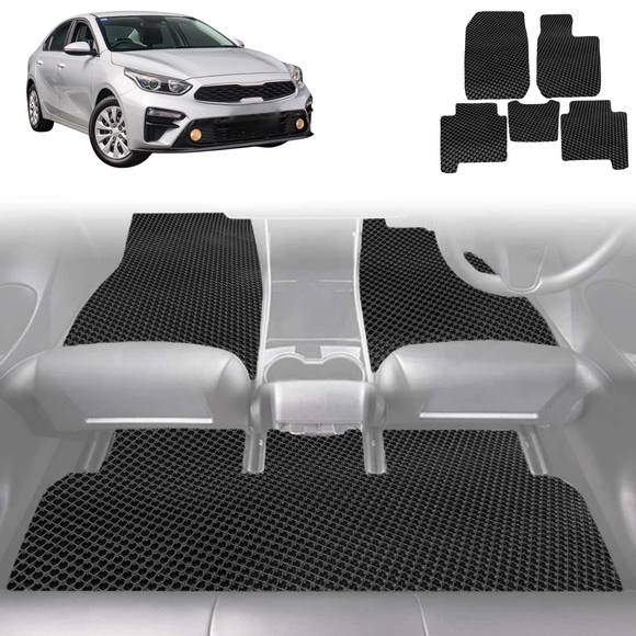 6D Diamond Car Floor Mats for Kia Cerato 2018 - Current (BD) - Custom-Fit Carpet Liner